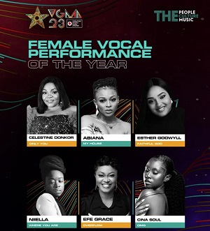 female vocal performance of the year vgma 23