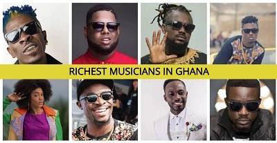 top 10 richest musicians in ghana