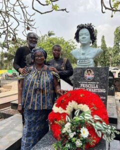family of the late ebony visited her grave