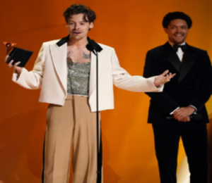 harry styles left trevor noah right