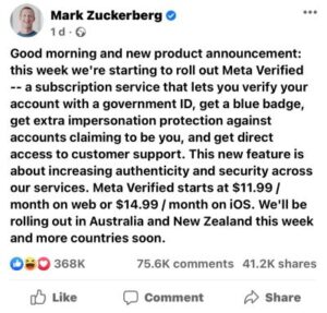 mark's facebook post
