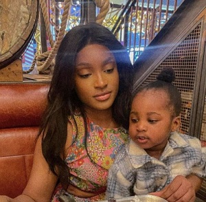 photo of davido's second son, dawson with mother