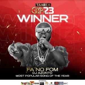 dj azonto triumphs as 'most popular song' winner at ghana music awards uk