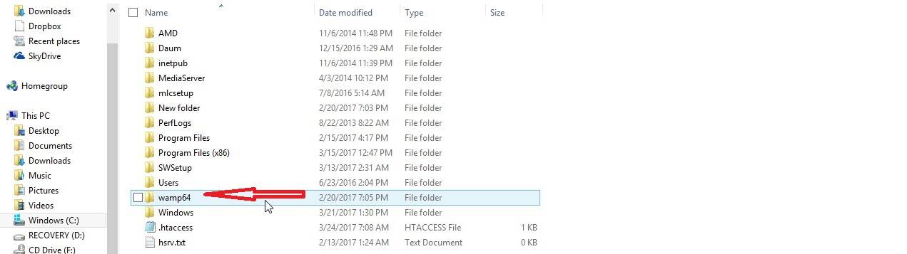 go into your www folder