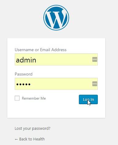 login wordpress