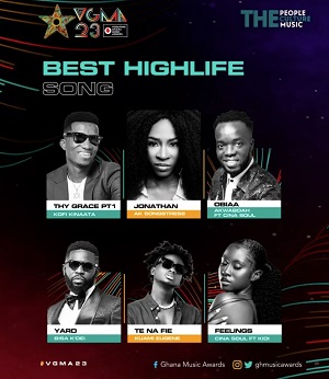 best highlife song vgma 23