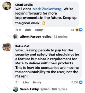 comment from a user happy about the announcemnt