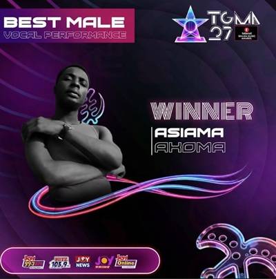asiama’s ‘akoma’ wins best male vocal performance at tgma 2026
