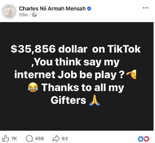 shatta wale reportedly makes over $35,000 from recent ‘jollof issues’ tiktok live