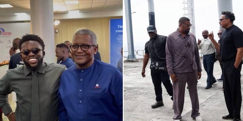 don jazzy, rmd, teni, faithia balogun tour dangote refinery as dangote agrees to appear on isbae u’s ‘curiosity made me ask’